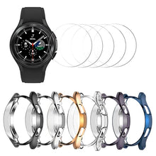 Load image into Gallery viewer, [6+6] Pack for Samsung Galaxy Watch 4 Classic 46mm Case with Screen Protector, Haojavo Soft TPU Cover Protective Bumper Shell + Tempered Glass Screen Protector Film for Galaxy Watch 4 Classic 46mm
