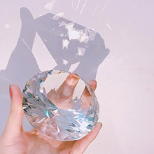 Load image into Gallery viewer, LONGWIN 80mm(3.1 inch) Crystal Diamond Paperweight Jewels Wedding Decorations Christmas Centerpieces Home Decor (Clear)
