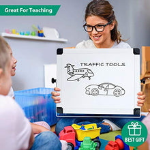 Load image into Gallery viewer, ARCOBIS 14” x 11” Dry Erase White Board Easel，Portable Magnetic Double-Sided White Board with Stand for Students Classroom Home Office
