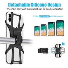 Load image into Gallery viewer, SYOSIN Bike Phone Mount, Detachable 360° Rotation Motorcycle Phone Mount with Adjustable Universal Silicone Handlebar Cradle Compatible with iPhone 11 Pro Max/X/XS MAX/XR/8/8 Plus, Samsung S10/S10e
