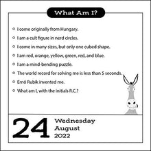Load image into Gallery viewer, Smart Ass 2022 Day-to-Day Calendar: The Who, What, or Where Am I? Quiz Calendar
