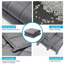 Load image into Gallery viewer, Fabula Life Adult Weighted Blanket(15lbs, 72”x48”, Full Size) for People Weigh Around 140lbs| Weighted Blanket Adult| Cotton Heavy Cozy Blanket| Premium Glass Beads| Calm Deep Sleep
