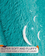 Load image into Gallery viewer, Foxmas Ultra Soft Fluffy Area Rugs for Bedroom Kids Room Plush Shaggy Nursery Rug Furry Throw Carpets for Boys Girls, College Dorm Fuzzy Rugs Living Room Home Decorate Rug, 3ft x 5ft, Turquoise Blue
