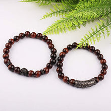 Load image into Gallery viewer, BOMAIL 8mm Tiger Eye Stone Beads Bracelet Elastic Natural Stone Yoga Bracelet for Women Men
