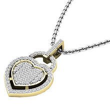 Load image into Gallery viewer, Dazzlingrock Collection 0.24 Carat (ctw) 10K Round Diamond Ladies Heart Pendant 1/4 CT (Silver Chain Included), Yellow Gold
