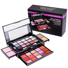 Load image into Gallery viewer, SHANY Fierce &amp; Flawless All-in-One Makeup Set Compact with Mirror, 15 Eye Shadows, 2 Bronzers, 2 Blushes and 15 Lip/Eye Glosses - Applicators Included
