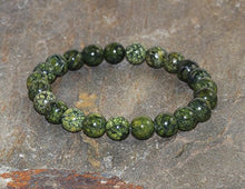 Load image into Gallery viewer, 8 mm Russian Serpentine Bracelet Green Bead Bracelet Healing Stone Bracelet Mens Bracelet Women Bracelet Gemstone Jewelry Yoga Bracelet Gift
