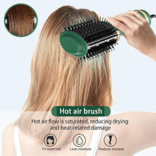 Load image into Gallery viewer, Bongtai Hot Air Brush,Hair Dryer Brush Hair Dryer &amp; Volumizer 3 in 1 Brush Blow Dryer Styler for Rotating Straightening, Curling, Salon Negative Ion Ceramic Blow Dryer Brush(Avocado green)
