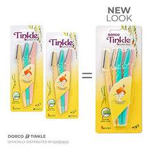 Load image into Gallery viewer, Dorco Tinkle Eyebrow Razor, Hair Trimmer Shaper Shaver and Tough Up Tool, Facial Razor with Safety Cover, 12 Razors | Dermaplaning Razor Tools | Skincare Party Favors
