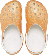 Load image into Gallery viewer, Crocs Unisex Men's and Women's Classic Sparkly Clog | Metallic Shoes, Orange Sorbet Glitter, 10 US
