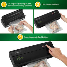 Load image into Gallery viewer, FoodSaver FM2000 Vacuum Sealer Machine with Starter Bags &amp; Rolls | Safety Certified | Black - FM2000-FFP
