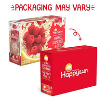Load image into Gallery viewer, Happy Baby Organics Clearly Crafted Stage 2 Baby Food, Bananas, Raspberries &amp; Oats, 4 Ounce Pouch (Pack of 16) packaging may vary
