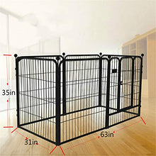 Load image into Gallery viewer, N/D Pet Fence for Medium and Large Dogs — 6 pet cage Plates, pet Fence, Square Pole, Foldable pet Fence, Gauge Ring, Training Ring, pet Supplies for Indoor/Outdoor kennels
