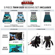 Load image into Gallery viewer, Franco Kids Bedding Soft Comforter with Sheets and Plush Cuddle Pillow Set, 5 Piece Twin Size, How to Train Your Dragon

