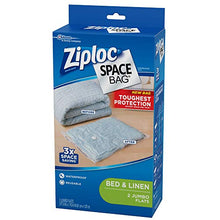 Load image into Gallery viewer, Ziploc Reusable Clothes Storage Bags, 2 Jumbo Vacuum Seal Storage Bags, Space Bags
