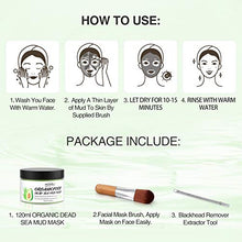 Load image into Gallery viewer, Organic Avocado Vegan Dead Sea Mud Mask Nourishing Hydration Deep Cleansing Relaxing &amp; Hydrating Facial Treatment Blackhead Remover Smooth Skin Green Tea Natural Healing Clay Mask for Face &amp; Body
