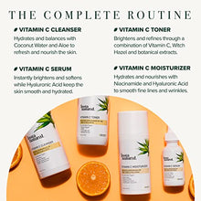 Load image into Gallery viewer, InstaNatural Vitamin C Skin Care Set with Vitamin C Facial Cleanser, Toner, Serum and Moisturizer for Hydrating, Anti Aging and Brightening
