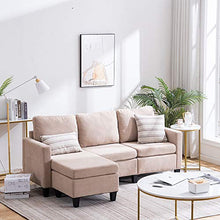 Load image into Gallery viewer, Bonnlo Convertible Sectional Sofa L Shaped Sectional Couch Small 3-Seater Sectional Sofas,Modern Living Room Sectional Sofa Couch with Reversible Chaise (Beige)
