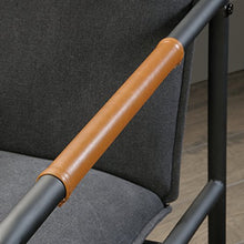 Load image into Gallery viewer, Sauder Boulevard Cafe Metal Lounge Chair, Charcoal Gray finish
