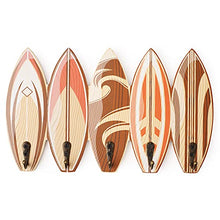 Load image into Gallery viewer, Coastal Wall Hooks Surfboard Key Rack| Wall Mounted Towel Rack
