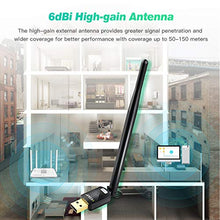 Load image into Gallery viewer, EDUP LOVE USB Wi-Fi Adapter with 6dBi Antenna, USB Wireless 150Mbps Network Adapter WiFi Dongle for Laptop Desktop PC Support Windows 10/8.1/7 /XP/Vista/Mac OS
