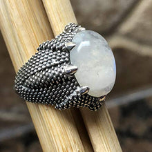 Load image into Gallery viewer, Natural Rainbow Moonstone 925 Solid Sterling Silver Men's Ring Size 7
