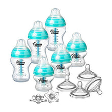 Load image into Gallery viewer, Tommee Tippee Advanced Anti-Colic Newborn Baby Bottle Feeding Set, Heat Sensing Technology, BPA-Free , Teal , 10 Piece Set
