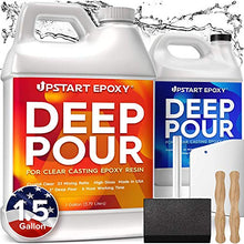 Load image into Gallery viewer, Upstart Epoxy Bundle - 2" Deep Pour Epoxy Resin 1.5 Gallon &amp; Mica Powder 25pc Set of Pigments
