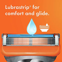 Load image into Gallery viewer, Gillette Fusion5 Razors for Men, 1 Gillette Razor, 4 Razor Blade Refills, Lubrastrip for a More Comfortable Shave
