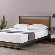 Load image into Gallery viewer, ZINUS Suzanne 37 Inch Metal and Wood Platform Bed Frame / Solid Wood &amp; Steel Construction, Chestnut Brown, Queen &amp; 10 Inch Green Tea Memory Foam Mattress / CertiPUR-US Certified, Queen
