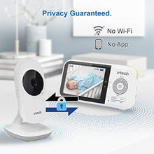 Load image into Gallery viewer, VTech VM819 Video Baby Monitor with 19Hour Battery Life 1000ft Long Range Auto Night Vision 2.8” Screen 2Way Audio Talk Temperature Sensor Power Saving Mode and Lullabies, White
