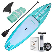 Load image into Gallery viewer, Tower Inflatable 10’4” Stand Up Paddle Board - (6 Inches Thick) - Universal SUP Wide Stance - Premium SUP Bundle (Pump &amp; Adjustable Paddle Included) - Non-Slip Deck (Mermaid - 10'4")
