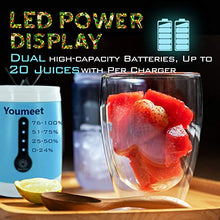 Load image into Gallery viewer, Portable Personal Blender,Youmeet Shakes and Smoothie Blender,Rechargeable USB Blender,4 LED Power lights Portable Juicer Cup Blender with Cup Lid and Cleaner Brush for Healthy Fruits Veggies Ice Drink Work Sports Travel
