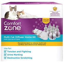 Load image into Gallery viewer, Comfort Zone MultiCat Calming Diffuser Kit, Cat Pheromone 3 Diffusers and 6 Refills-48ml, New Formula
