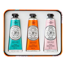 Load image into Gallery viewer, La Chatelaine Hand Cream Trio, Plant-Based, Made in France with 20% Organic Shea Butter (Gardenia, Orange Blossom, Rose Acacia) 3 x 1 oz
