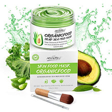 Load image into Gallery viewer, Organic Avocado Vegan Dead Sea Mud Mask Nourishing Hydration Deep Cleansing Relaxing &amp; Hydrating Facial Treatment Blackhead Remover Smooth Skin Green Tea Natural Healing Clay Mask for Face &amp; Body
