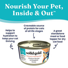 Load image into Gallery viewer, Solid Gold Canned Cat Food - Nature's Harmony Wet Cat Food Shreds in Gravy - Grain &amp; Gluten Free Cat Wet Food Made with Real Chicken &amp; Pumpkin for Sensitive Stomach Support &amp; Digestive Health -24 Pack

