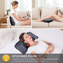 Load image into Gallery viewer, Comfier Massage Mat, Full Body Heating Massage Pad with Movable Shiatsu Neck Massage Pillow, 10 Vibrating Motors &amp; 4 Heating Pad, Neck,Shoulder Back Massager
