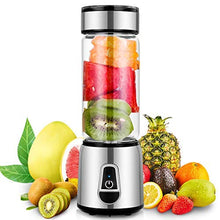 Load image into Gallery viewer, Smoothie Blender Cup,LINBO Portable Blender Juicer Cup, Multifunctional Small Blender for Shakes and Smoothies,Usb Rechargeable, Stainless Steel, Borosilicate Glass
