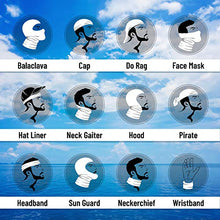 Load image into Gallery viewer, Aqua Design Fishing Hunting Masks Neck Gaiters for Men and Youth: UPF 50+ Sun Mask Protection: Camo Half Face Cover Balaclava Bandana: Black Water: Size 2XL
