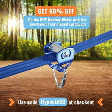 Load image into Gallery viewer, Hyponix 50' Ninja Warrior Obstacle Course for Kids - Weatherproof - Slackline - Kids Obstacle Course - Ninja Course for Kids Outside - Outdoor Toys - Ninja Slack Line
