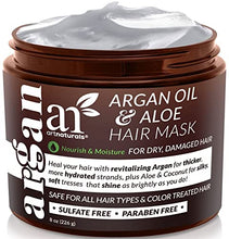 Load image into Gallery viewer, artnaturals Argan Hair Mask Conditioner - (8 Oz/226g) - Deep Conditioning Treatment - Organic Jojoba Oil, Aloe Vera &amp; Keratin - Repair Dry, Damaged, Color Treated, Natural Hair Growth - Sulfate Free
