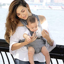 Load image into Gallery viewer, 9-in-1 CuddleBug Baby Wrap Sling + Carrier - Newborns &amp; Toddlers up to 36 lbs - Hands Free - Gentle, Stretch Fabric - Ideal for Baby Showers - One Size Fits All (Grey)
