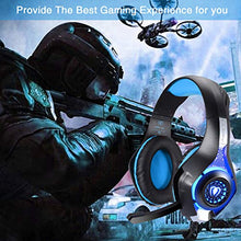 Load image into Gallery viewer, BlueFire Professional 3.5mm PS4 Gaming Headset Headphone with Mic and LED Lights for Playstation 4, Xbox one,Laptop, Computer (Blue)
