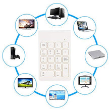Load image into Gallery viewer, Lightweight Numeric Keypad, Wireless Keyboard, Nummer Keyboard, 18 Keys for PC(White)
