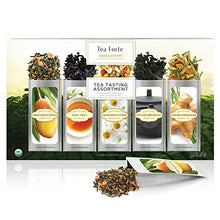 Load image into Gallery viewer, Tea Forte Single Steeps Loose Leaf Tea Sampler, Assorted Variety Tea Box, 15 Single Serve Pouches (Assorted - Tea Tasting)
