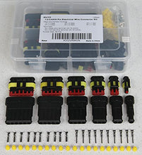 Load image into Gallery viewer, IEUYO 1/2/3/4/5/6 Pin Way Waterproof Electrical Connector kit 1.5mm Series Terminals Water Resistend Connectors Quick Locking Wire Harness Sockets 6sizes/12sets
