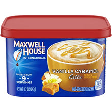 Load image into Gallery viewer, Maxwell House International Cafe Flavored Instant Coffee, Vanilla Caramel Latte, 8.7 oz Canister (Pack of 4) (Limited Edition)
