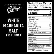 Load image into Gallery viewer, Collins White Margarita Salt Rimmer for Cocktails | Glass Rimming Salt for Margarita, Bloody Mary, Manhattan Drinks, 6oz
