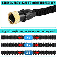 Load image into Gallery viewer, Akarden 50ft Expandable Garden Hose Leakproof Lightweight Retractable Water Hose with 9 Function Nozzle 3750D Expanding Garden Hoses Durable Outdoor Gardening Flexible Hose for Watering
